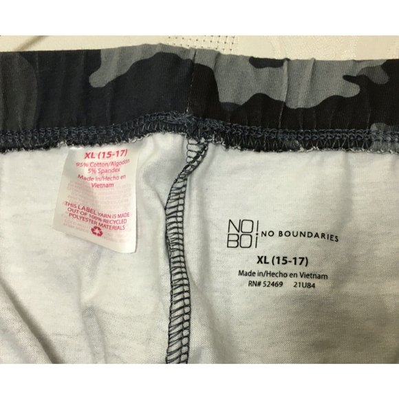 No Boundaries XL (15-17) Ankle Leggings Gray Camo Camouflage Print NWT - Picture 4 of 5